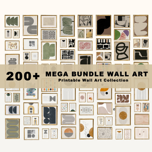 200+ MEGA-PAKET - DRUCKBARE WANDKUNST